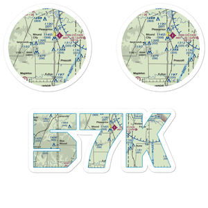 Gilmore Airport (57K) VFR Sectional Sticker Pack
