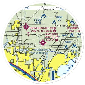 Ray Community Airport (57D) VFR Sectional Sticker (20 mile)