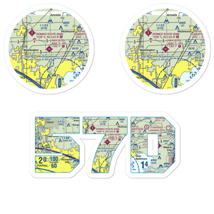 Ray Community Airport (57D) VFR Sectional Sticker Pack