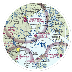 Islesboro Airport (57B) VFR Sectional Sticker (30 mile)
