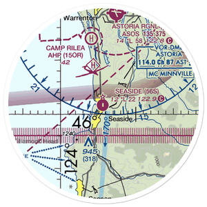 Seaside Municipal Airport (56S) VFR Sectional Sticker (20 mile)
