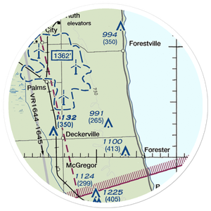 Indian Creek Ranch Airport (56G) VFR Sectional Sticker (20 mile)