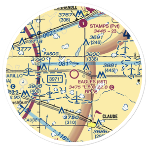 Eagles Aerodrome (55T) VFR Sectional Sticker (20 mile)