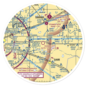 Eagles Aerodrome (55T) VFR Sectional Sticker (30 mile)