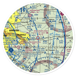 Wolf River Airport (54M) VFR Sectional Sticker (30 mile)