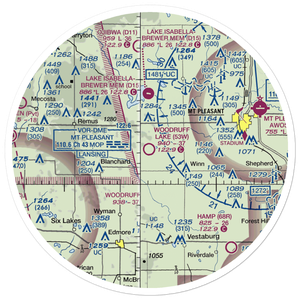 Woodruff Lake Airport (53W) VFR Sectional Sticker (30 mile)