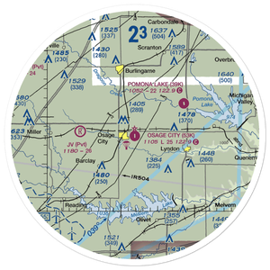 Osage City Municipal Airport (53K) VFR Sectional Sticker (30 mile)