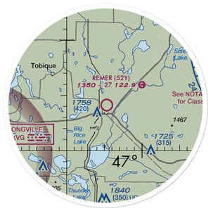 Remer Municipal Airport (52Y) VFR Sectional Sticker (20 mile)