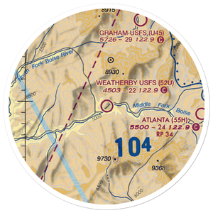 Weatherby US Forest Service Airport (52U) VFR Sectional Sticker (20 mile)