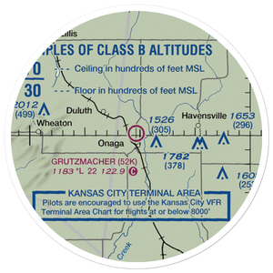Charles E Grutzmacher Municipal Airport (52K) VFR Sectional Sticker (20 mile)