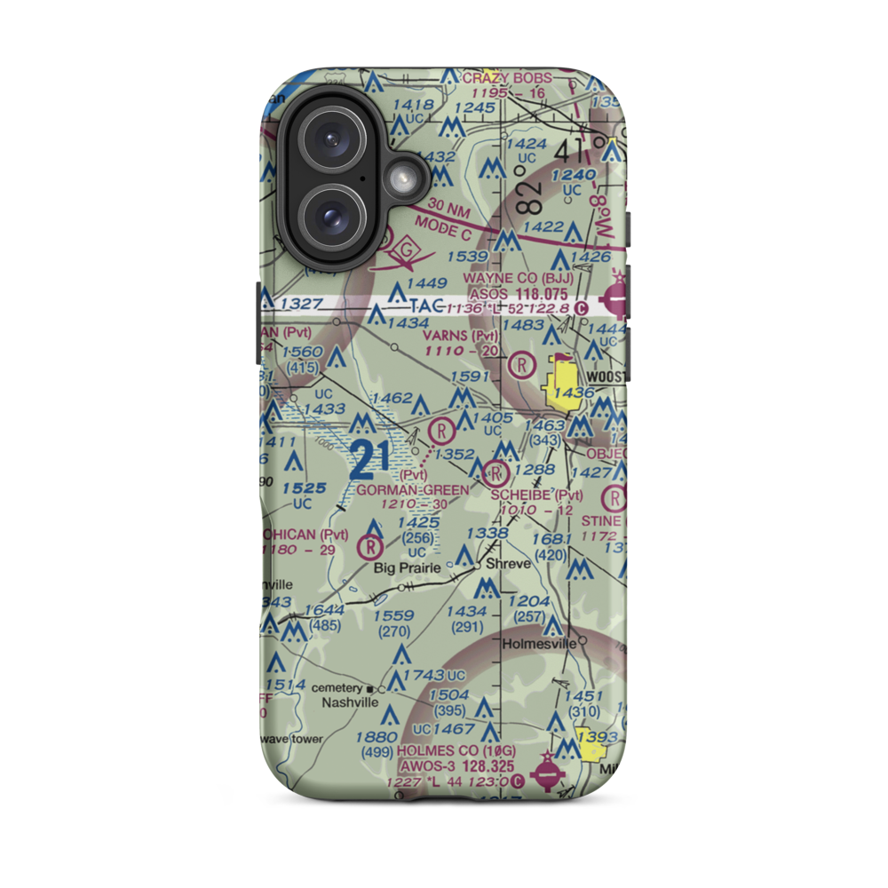 Gorman-Freeman Airport (66OI) VFR Sectional  Tough iPhone Case iPhone 16 Plus model shown