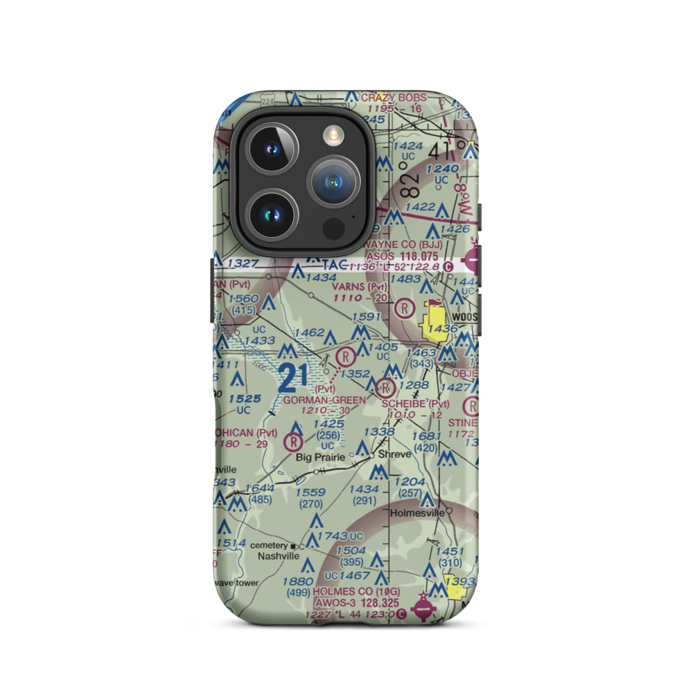 Gorman-Freeman Airport (66OI) VFR Sectional  Tough iPhone Case iPhone 16 Pro model shown