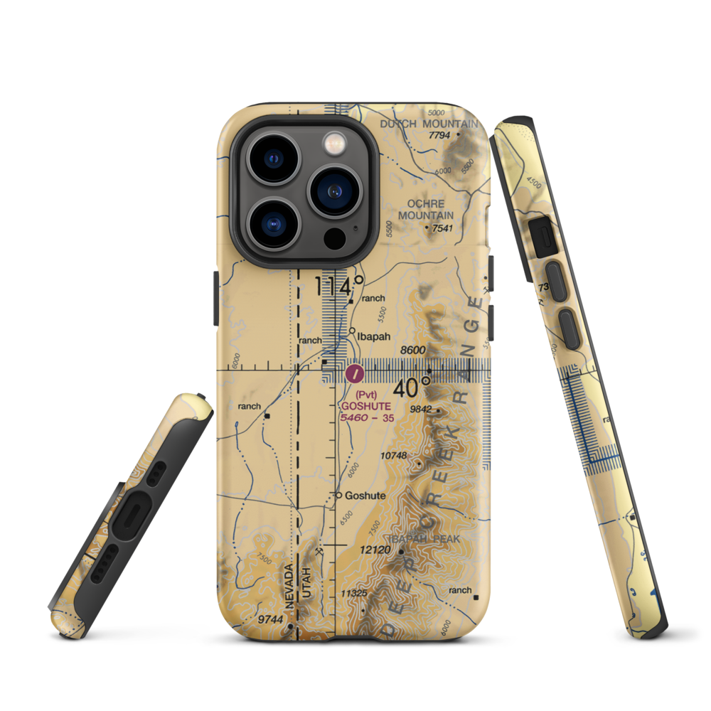 Goshute Airport (UT65) VFR Sectional  Tough iPhone Case iPhone 13 Pro model shown