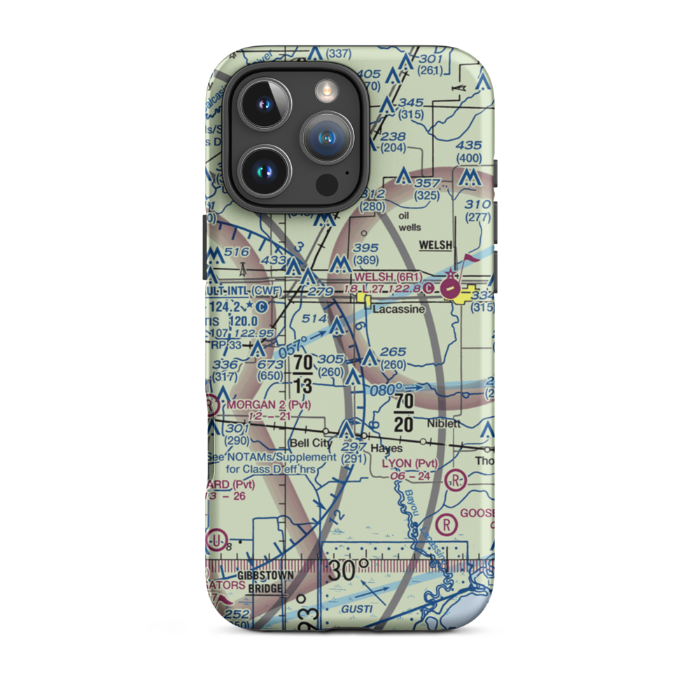 Gotreaux Strip (LA31) VFR Sectional  Tough iPhone Case iPhone 16 Pro Max model shown