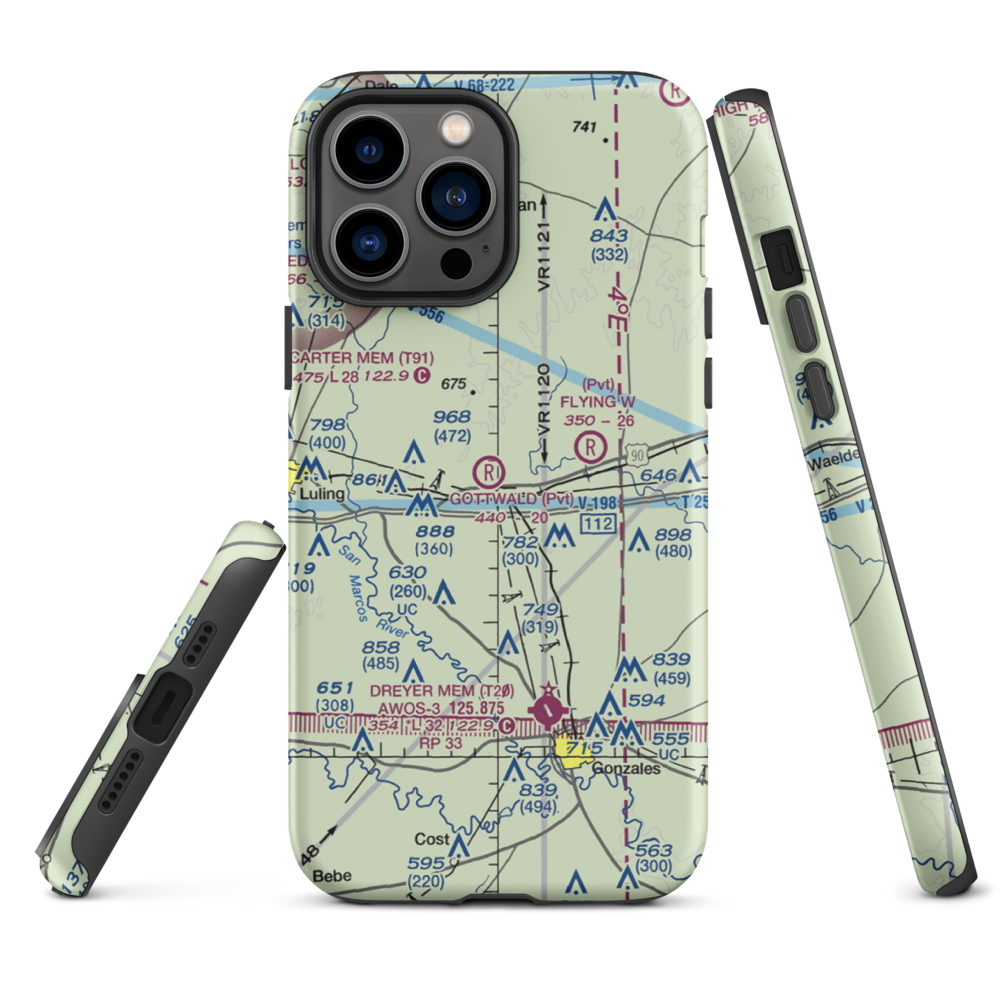 Gottwald Field (10TE) VFR Sectional  Tough iPhone Case iPhone 13 Pro Max model shown