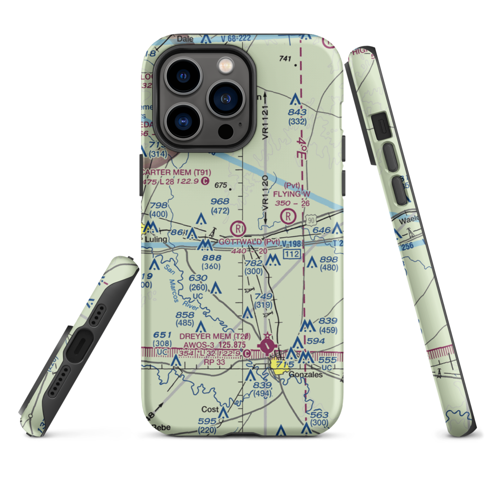 Gottwald Field (10TE) VFR Sectional  Tough iPhone Case iPhone 14 Pro Max model shown