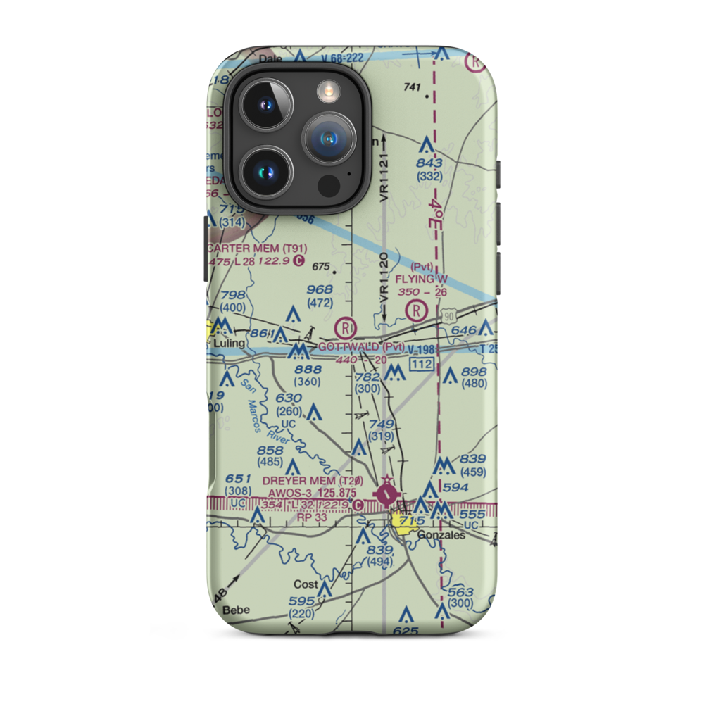 Gottwald Field (10TE) VFR Sectional  Tough iPhone Case iPhone 16 Pro Max model shown