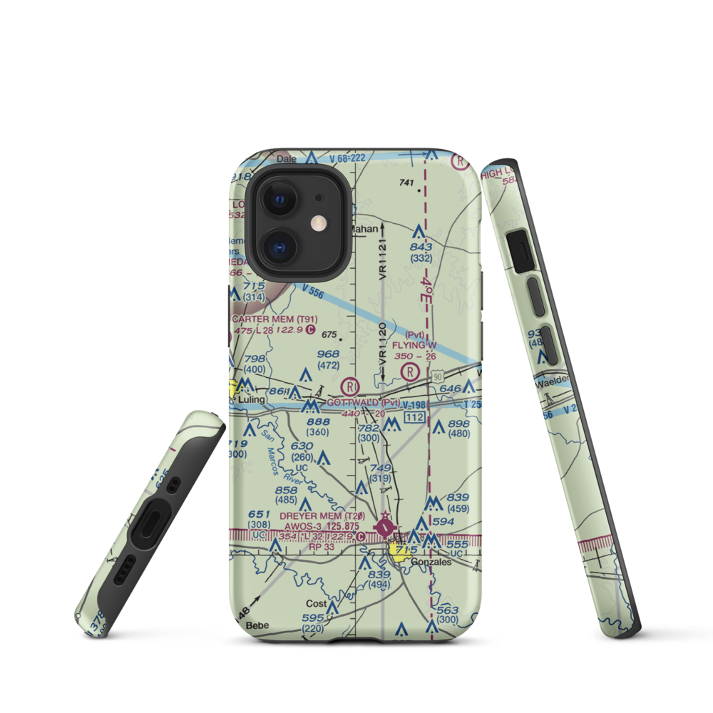 Gottwald Field (10TE) VFR Sectional  Tough iPhone Case iPhone 12 mini model shown