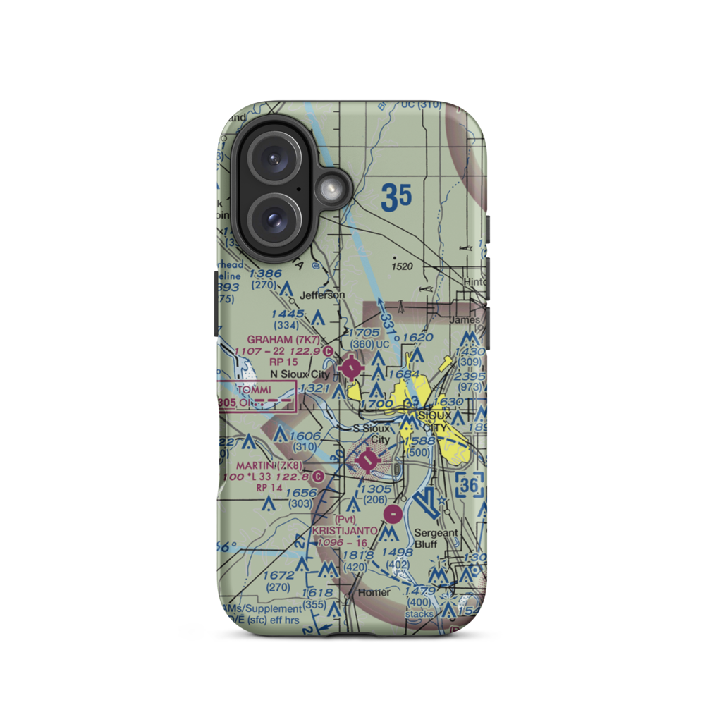 Graham Field (7K7) VFR Sectional  Tough iPhone Case iPhone 16 model shown