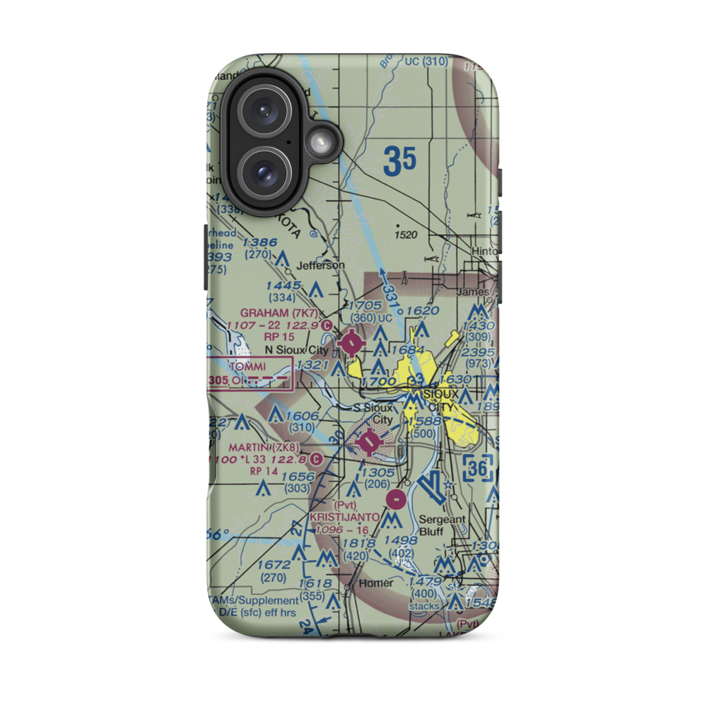 Graham Field (7K7) VFR Sectional  Tough iPhone Case iPhone 16 Plus model shown