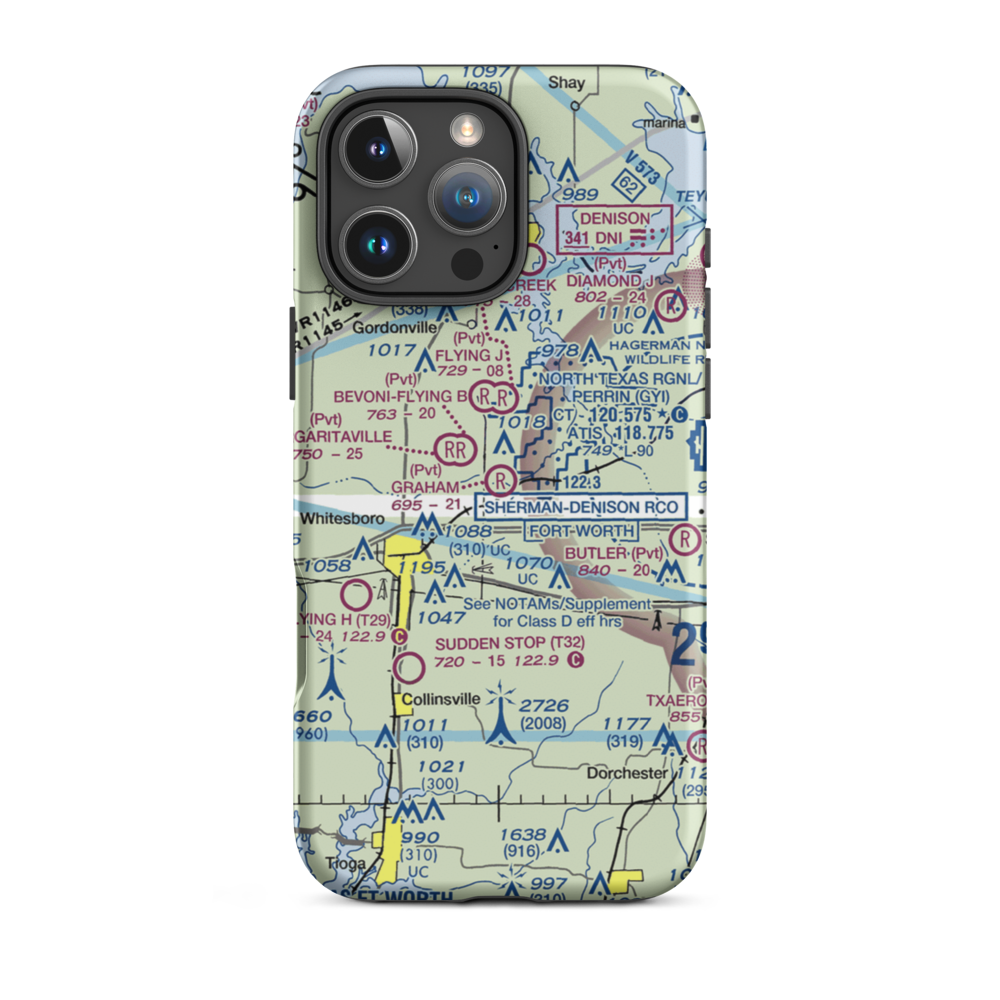 Graham Field (XS31) VFR Sectional  Tough iPhone Case iPhone 16 Pro Max model shown