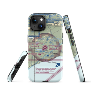 Grand Marais Cook County Airport (CKC) VFR Sectional  Tough iPhone Case