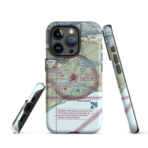 Grand Marais Cook County Airport (CKC) VFR Sectional  Tough iPhone Case