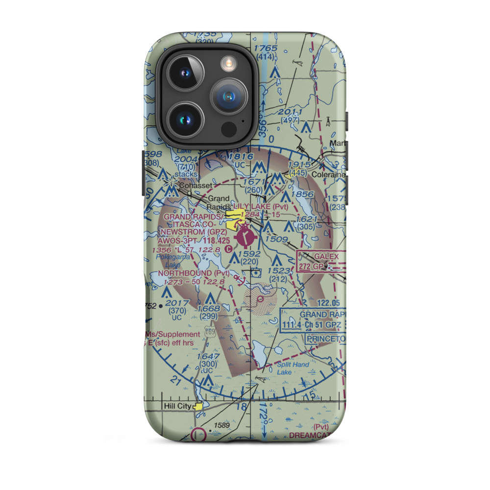 Grand Rapids Itasca Co-Gordon Newstrom field (GPZ) VFR Sectional  Tough iPhone Case iPhone 16 Pro Max model shown