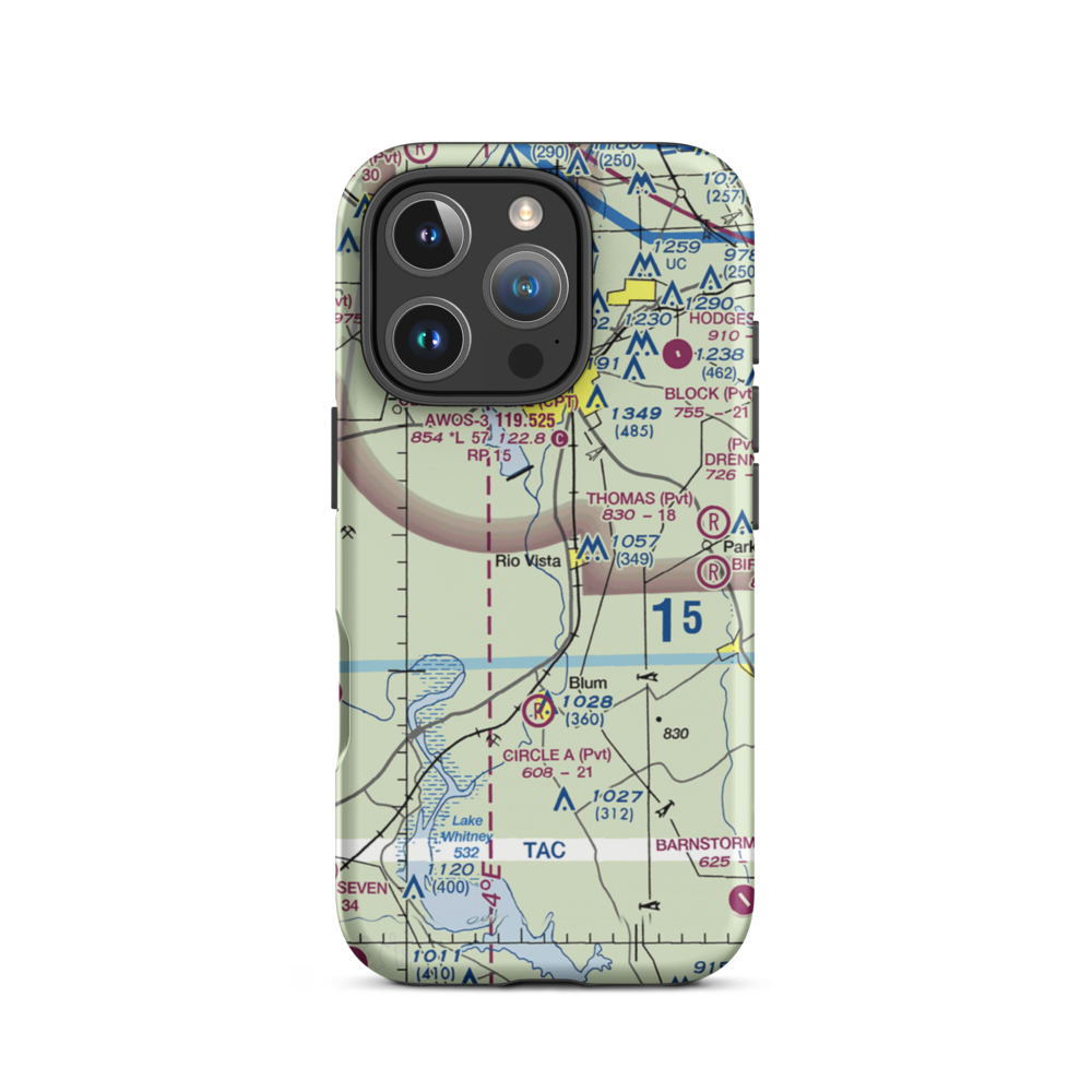 Grand Valley Lands Airport (US-0032) VFR Sectional  Tough iPhone Case iPhone 16 Pro model shown