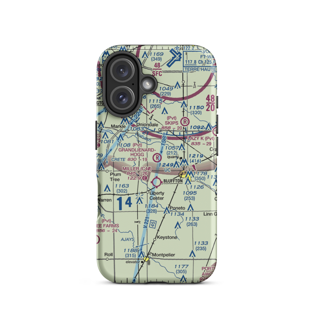 Grandlienard-Hogg Airport (II01) VFR Sectional  Tough iPhone Case iPhone 16 model shown