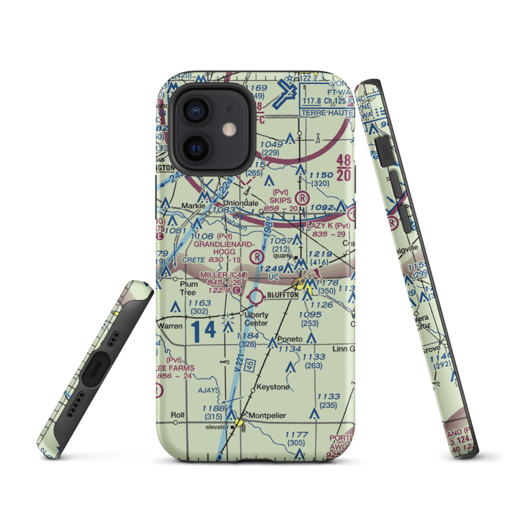 Grandlienard-Hogg Airport (II01) VFR Sectional  Tough iPhone Case iPhone 12 model shown