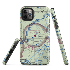 Grantsburg Municipal Airport (GTG) VFR Sectional  Tough iPhone Case