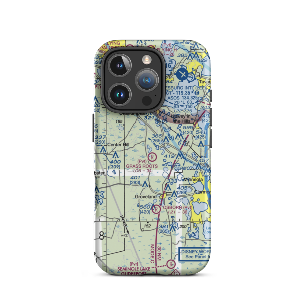 Grass Roots Airpark (06FD) VFR Sectional  Tough iPhone Case iPhone 16 Pro model shown