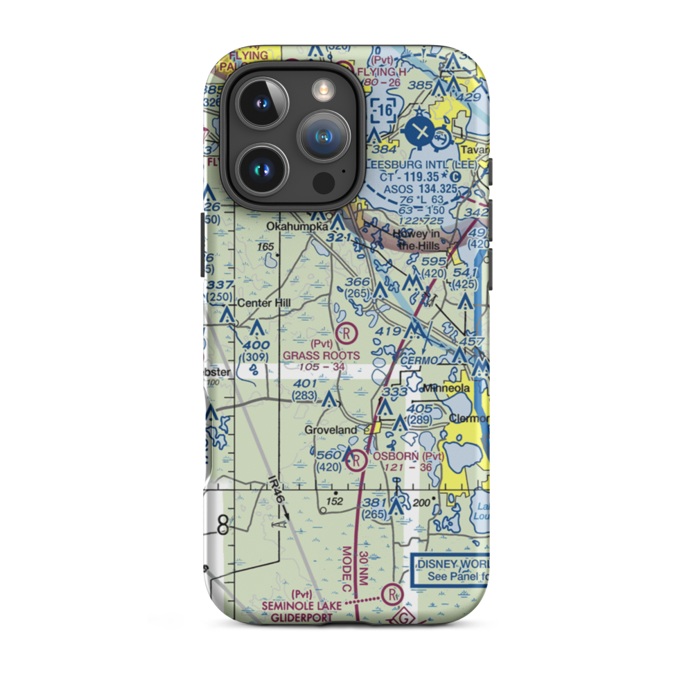 Grass Roots Airpark (06FD) VFR Sectional  Tough iPhone Case iPhone 16 Pro Max model shown