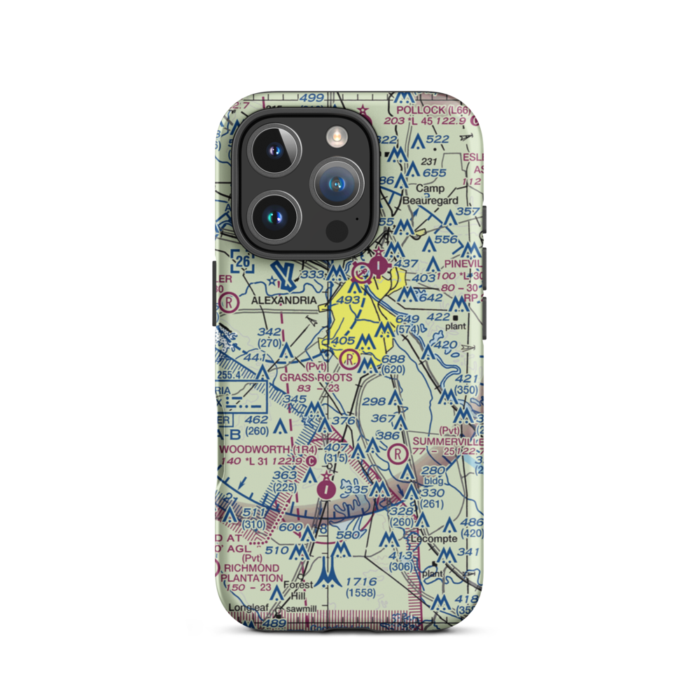Grass Roots Airport (05LS) VFR Sectional  Tough iPhone Case iPhone 16 Pro model shown