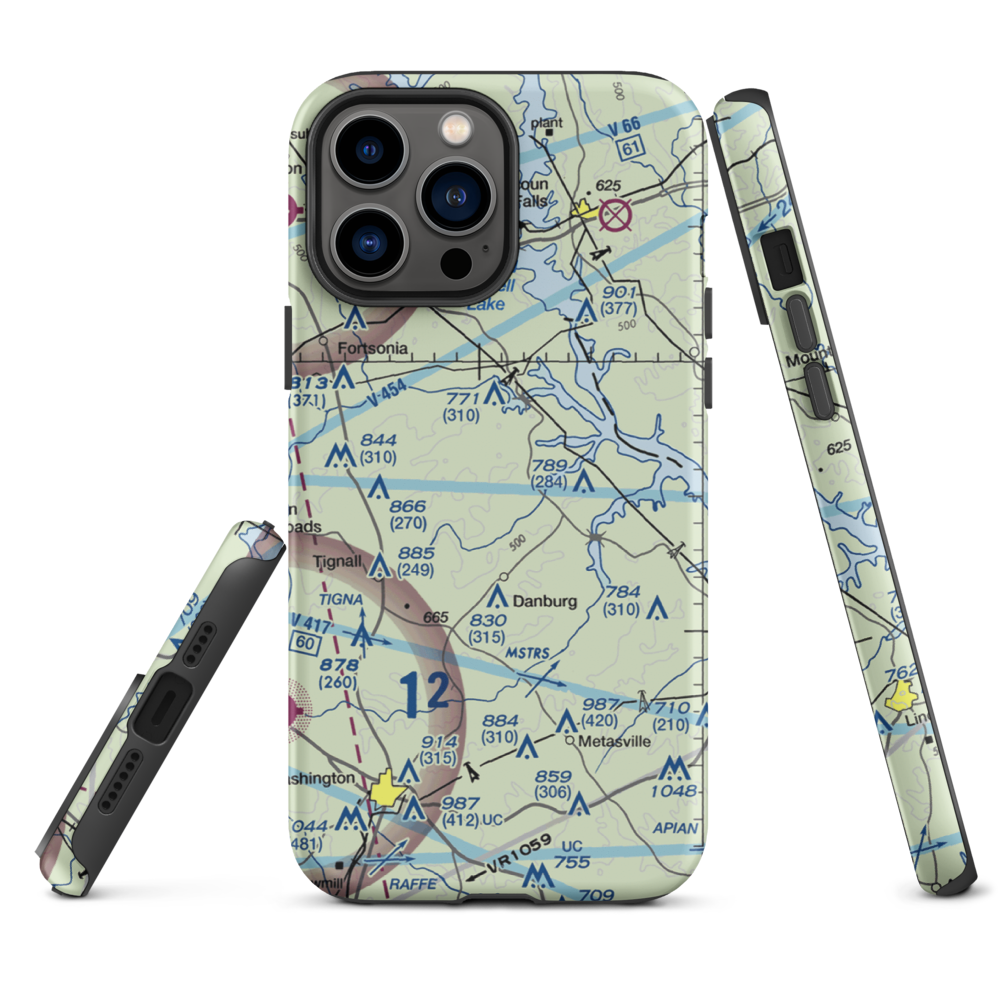Great Oaks Airport (69GE) VFR Sectional  Tough iPhone Case iPhone 13 Pro Max model shown