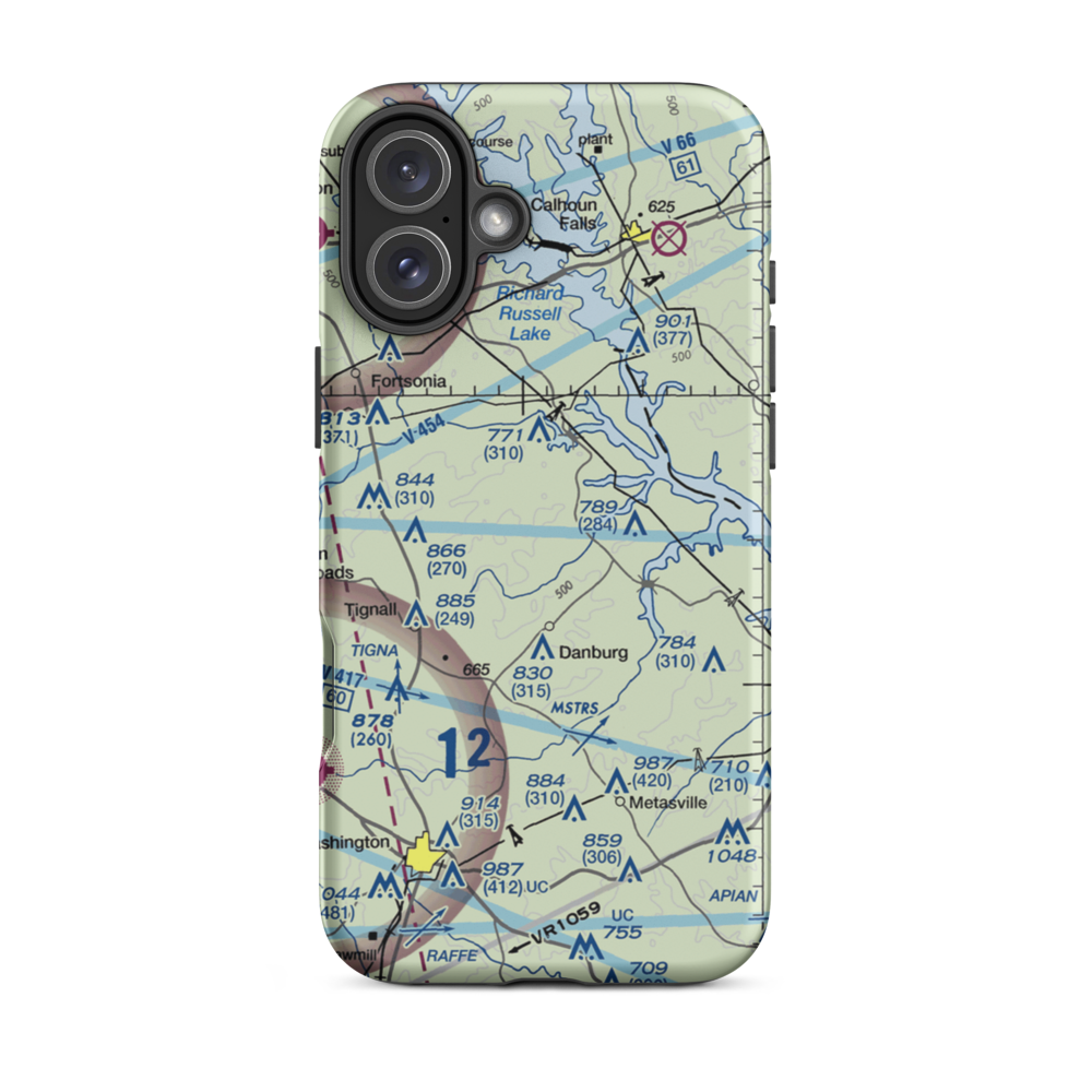 Great Oaks Airport (69GE) VFR Sectional  Tough iPhone Case iPhone 16 Plus model shown