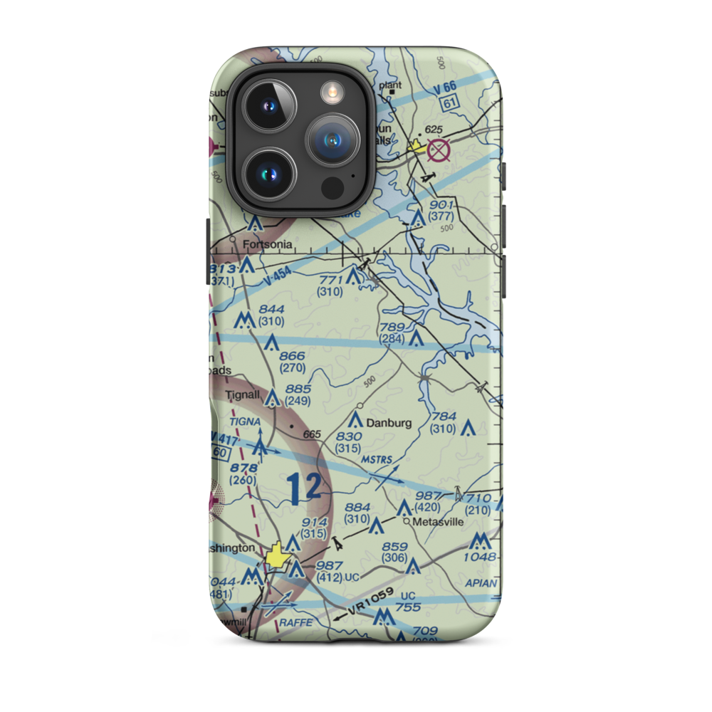 Great Oaks Airport (69GE) VFR Sectional  Tough iPhone Case iPhone 16 Pro Max model shown