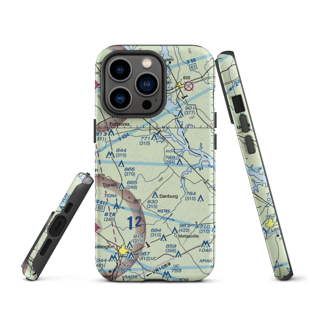 Great Oaks Airport (69GE) VFR Sectional  Tough iPhone Case iPhone 13 Pro model shown