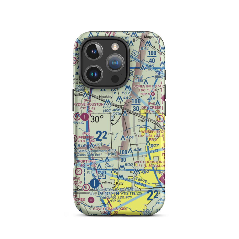 Green Acres Airport (TA90) VFR Sectional  Tough iPhone Case iPhone 16 Pro model shown