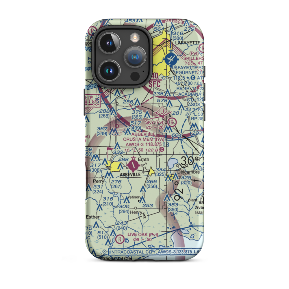 Greene Air Park (97LA) VFR Sectional  Tough iPhone Case iPhone 16 Pro Max model shown