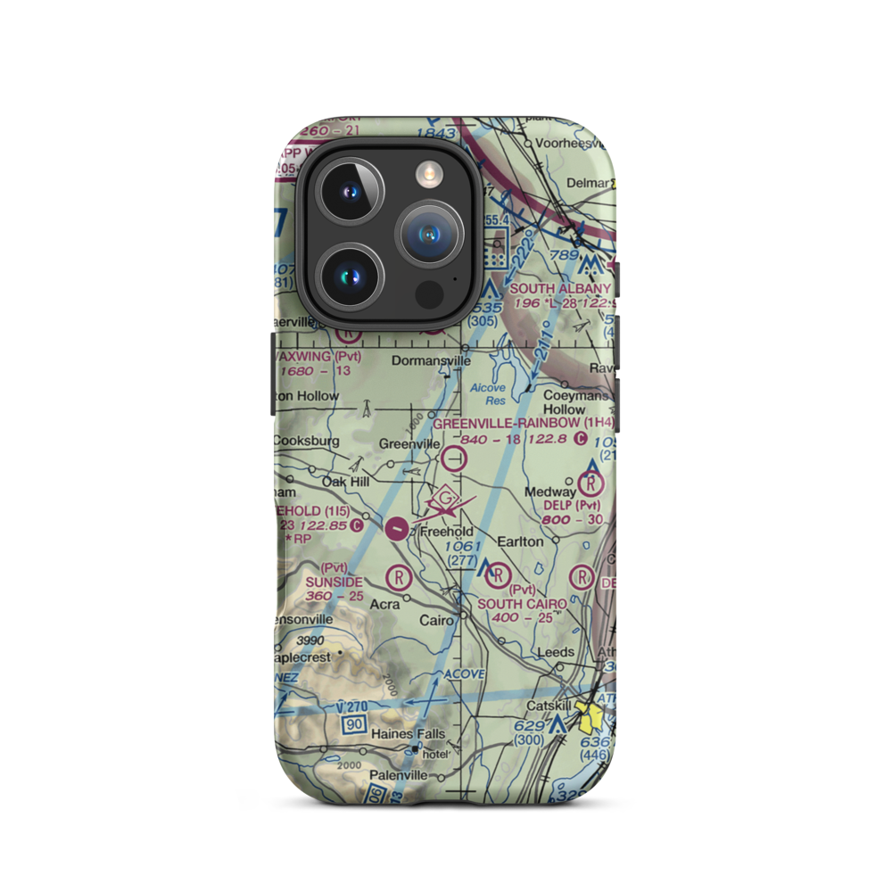 Greenville-Rainbow Airport (1H4) VFR Sectional  Tough iPhone Case iPhone 16 Pro model shown
