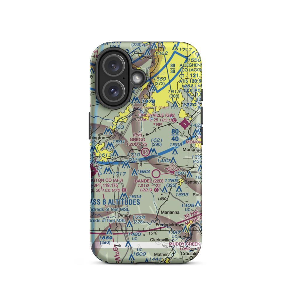 Gregg Airport (16PA) VFR Sectional  Tough iPhone Case iPhone 16 model shown