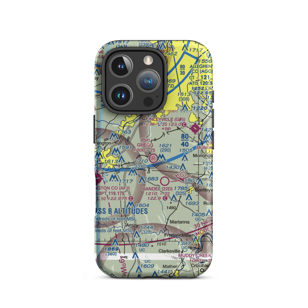 Gregg Airport (16PA) VFR Sectional  Tough iPhone Case iPhone 16 Pro model shown