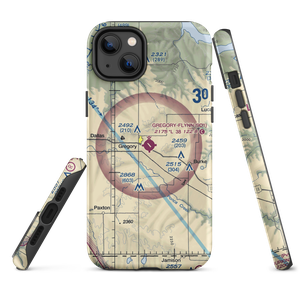 Gregory Municipal Airport - Flynn Field (9D1) VFR Sectional  Tough iPhone Case