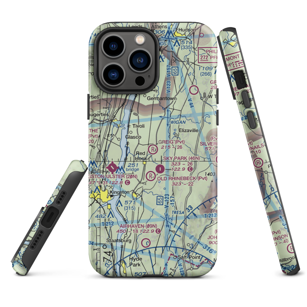 Greig Farm Airport (9NK4) VFR Sectional  Tough iPhone Case iPhone 13 Pro Max model shown