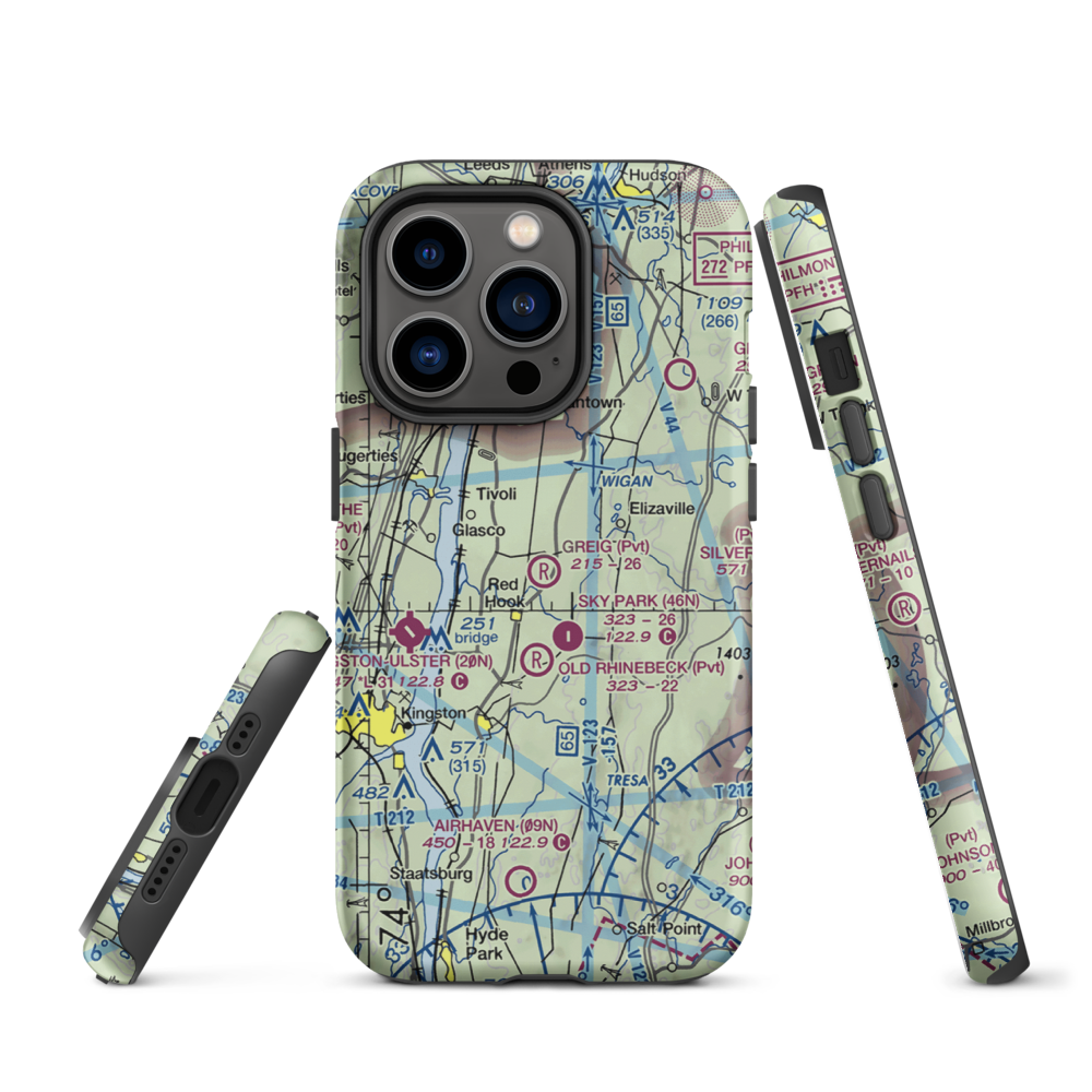 Greig Farm Airport (9NK4) VFR Sectional  Tough iPhone Case iPhone 14 Pro model shown