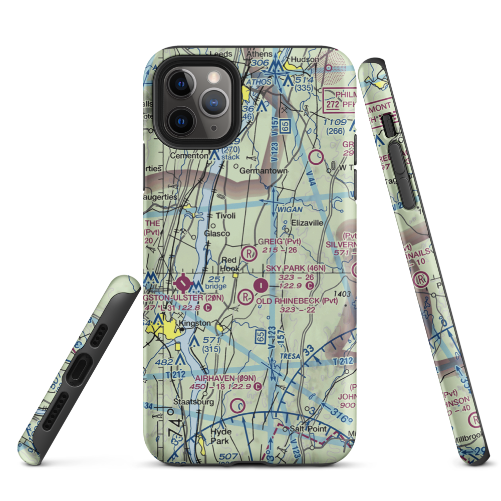 Greig Farm Airport (9NK4) VFR Sectional  Tough iPhone Case iPhone 11 Pro Max model shown