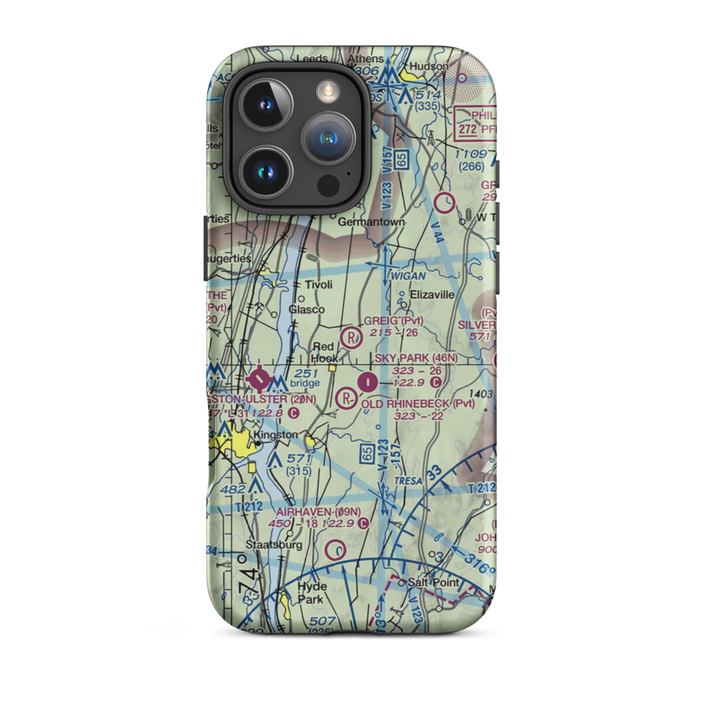 Greig Farm Airport (9NK4) VFR Sectional  Tough iPhone Case iPhone 16 Pro Max model shown