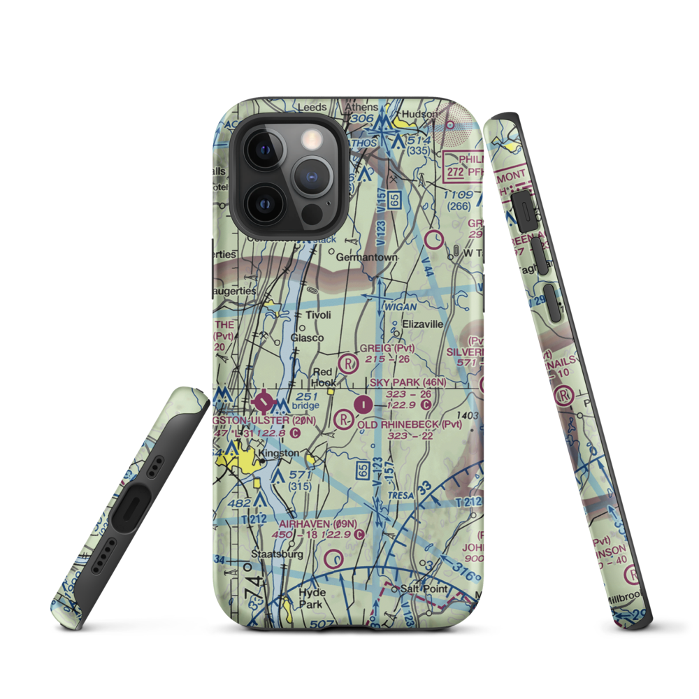 Greig Farm Airport (9NK4) VFR Sectional  Tough iPhone Case iPhone 12 Pro model shown